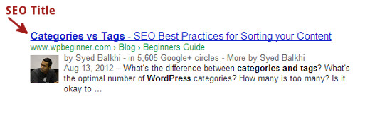 Сообщение Заголовка SEO