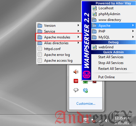 Модуль Apache WAMP