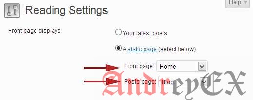 Настройка страницы блога в WordPress