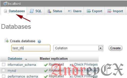 Создание базы данных в PhpMyAdmin для WordPress