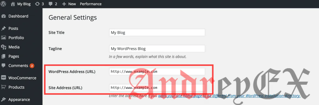 Как изменить WordPress URL сайта