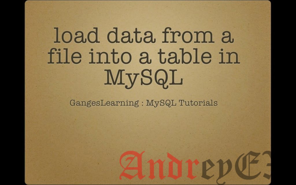 10 Примеров входной загрузки данных из текстового файла в таблицы MySQL