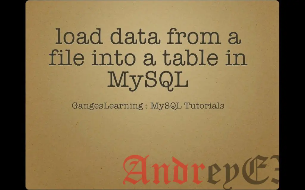 10 Примеров входной загрузки данных из текстового файла в таблицы MySQL