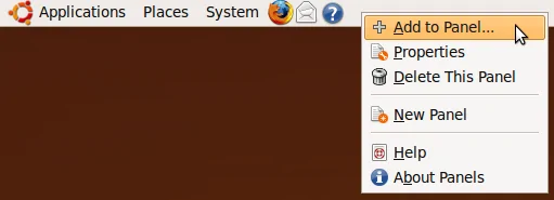 Добавить системный монитор в панели задач Ubuntu Graph