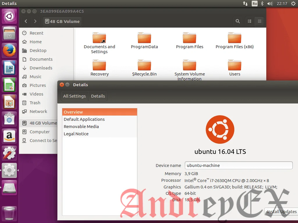 Разделы доступа к Windows из Ubuntu 16.04