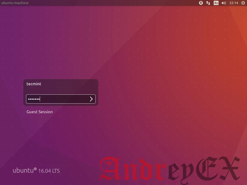 Войти в Ubuntu 16.04