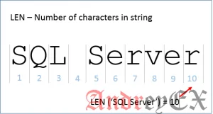 Как найти длину строки в SQL SERVER? Функция LEN() с примером