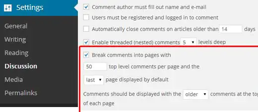 Как разбивать комментарии на страницы в WordPress