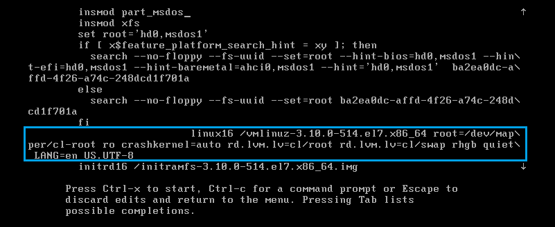 Как сбросить забытый пароль пользователя root в RHEL / CENTOS 7