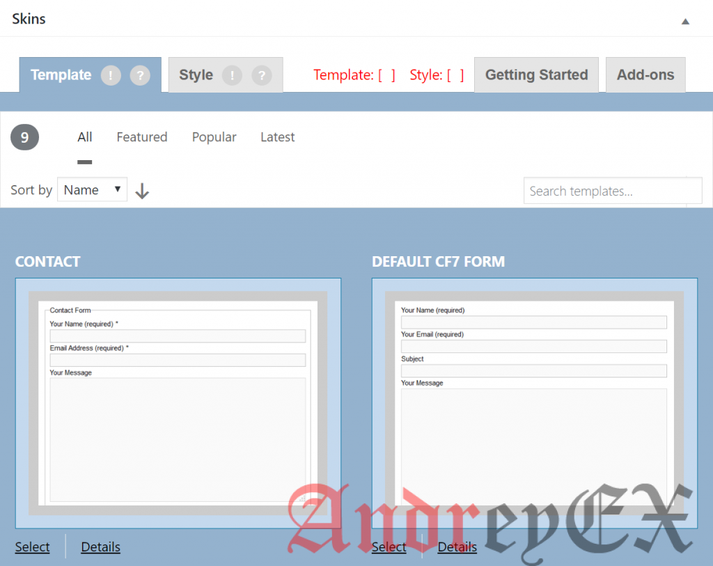 Оболочка дополнений Контактной формы 7