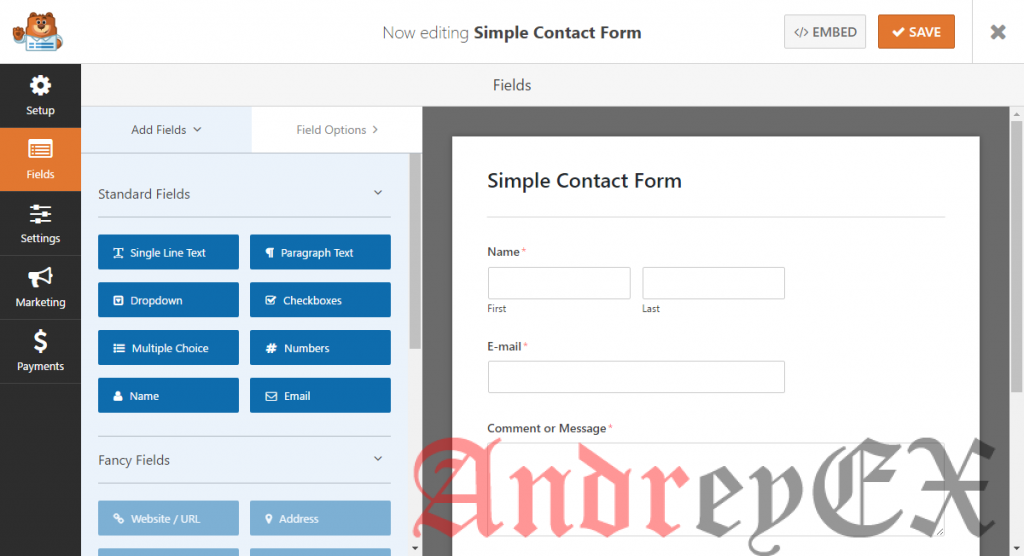 Плагин пользовательского интерфейса WPForms