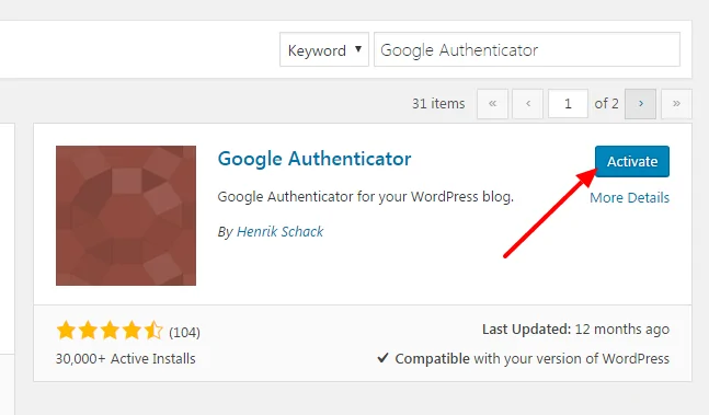 Google Authenticator в WordPress