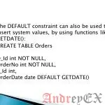 SQL - Константа DEFAULT