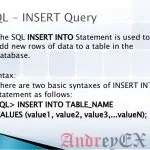 SQL - Запрос Insert
