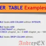 SQL - команда ALTER TABLE