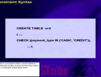 SQL - ограничение CHECK