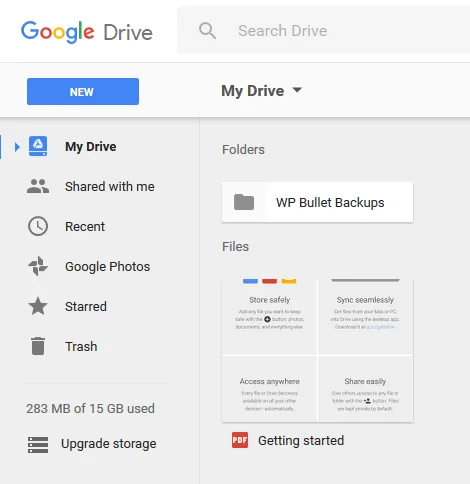 Создание каталога на GDrive