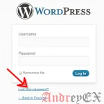 Как отключить сброс пароля в WordPress