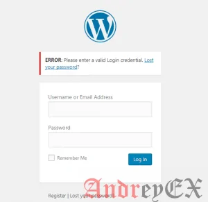 Как изменить в админке WordPress сообщение об ошибке при входе