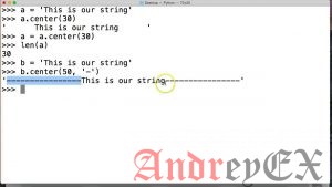 Python 3 - Строковая функция center()