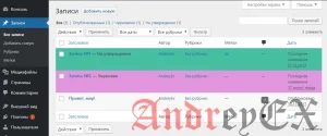 Как добавить цвета BGS для администратора в таблице постов в WordPress
