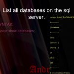 Как перечислить все базы данных в MySQL