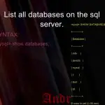 Как перечислить все базы данных в MySQL