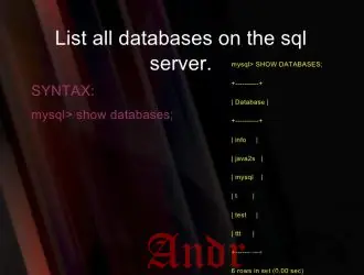 Как перечислить все базы данных в MySQL
