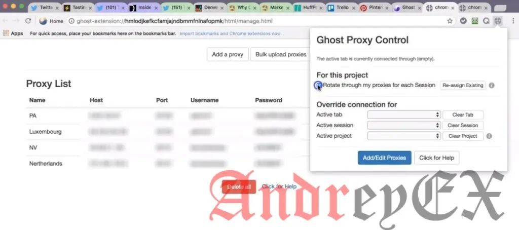 Настройка прокси для нескольких вкладок в браузере Ghost – Как настроить