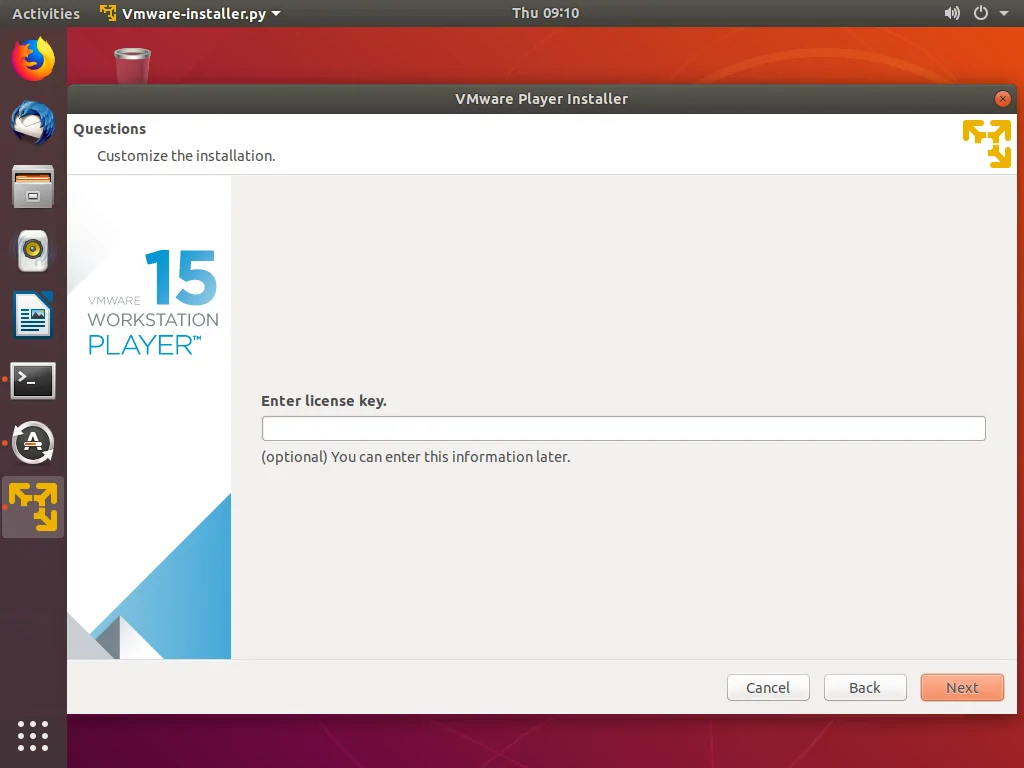 Как установить VMware Workstation Player на Ubuntu 18.04