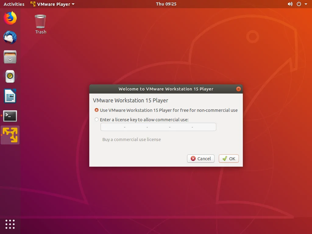 Как установить VMware Workstation Player на Ubuntu 18.04