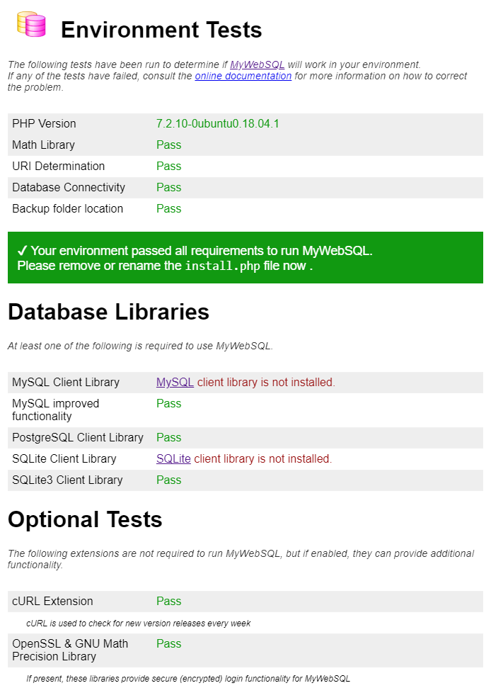 Как установить MyWebSQL на Ubuntu 18.04