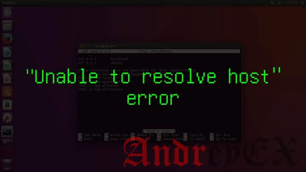 Исправление ошибки sudo: unable to resolve host