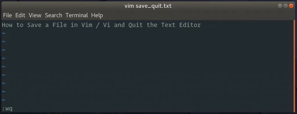 Как сохранить файл в Vim/Vi и выйти из редактора
