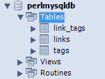 Создание таблиц в MySQL с помощью Perl