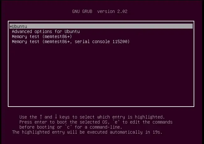 Загрузка Ubuntu в аварийно-спасательном режиме