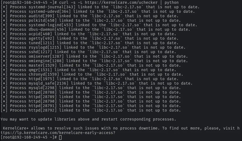 Устаревшие общие библиотеки в памяти, обнаруженные Uchecker