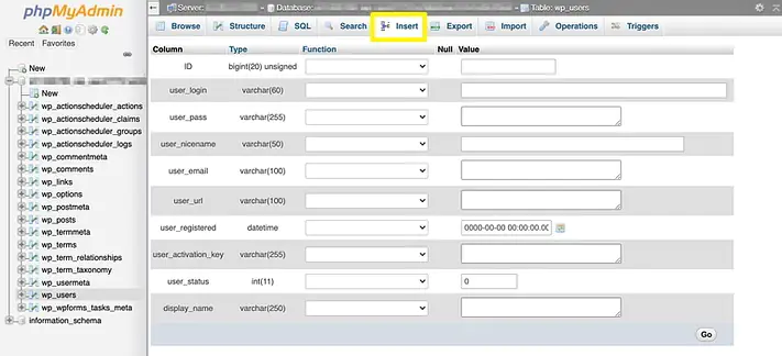 Как добавить нового пользователя-администратора WordPress через MySQL - без доступа к панели инструментов