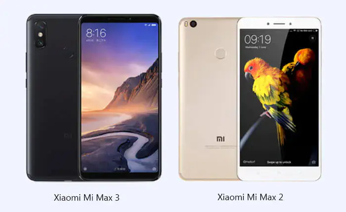 Сравнение Xiaomi Mi Max 3 против Xiaomi Mi Max 2