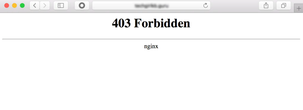 Как исправить 403 Forbidden в NGINX