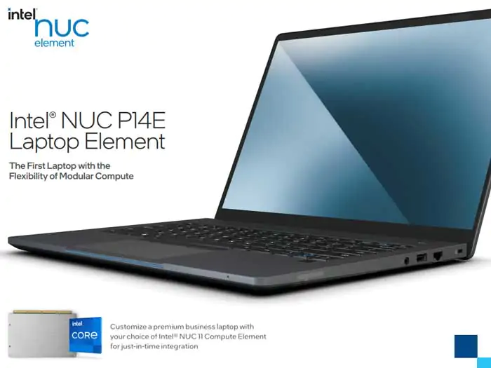 Представлены модульные портативные компьютеры Intel NUC P14E Laptop Element