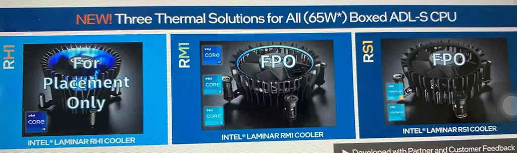 Пластиковый кулер для процессора Intel ADL-S мощностью 65 Вт