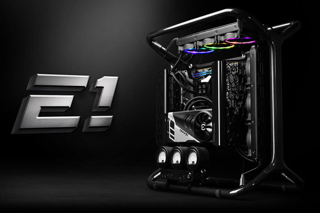 Аналоговые датчики игрового ПК EVGA E1 выглядят потрясающе