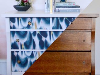 Как обновить комод с помощью обоев