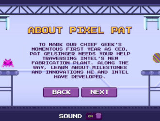 Intel PixelPat — 8-битная игра, посвященная первому году работы Пэта Гелсингера на посту генерального директора.