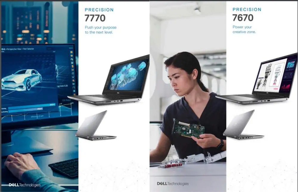 Мобильные рабочие станции Dell Precision 7770/7670 оснащены процессорами Intel Core HX 12-го поколения