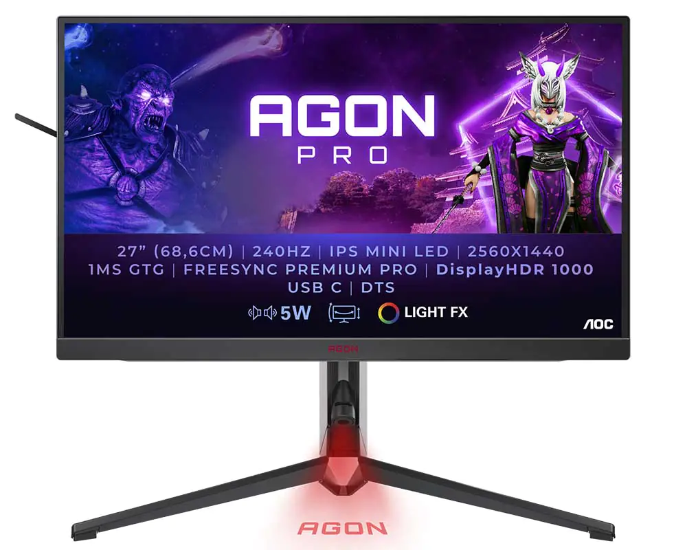 AOC выпускает мини-светодиодный монитор Agon Pro AG274QZM — QHD, 240 Гц и HDR1000