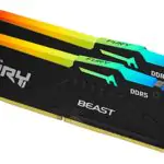 Память Kingston Fury Beast DDR5 RGB работает со скоростью 6000 МТ/с