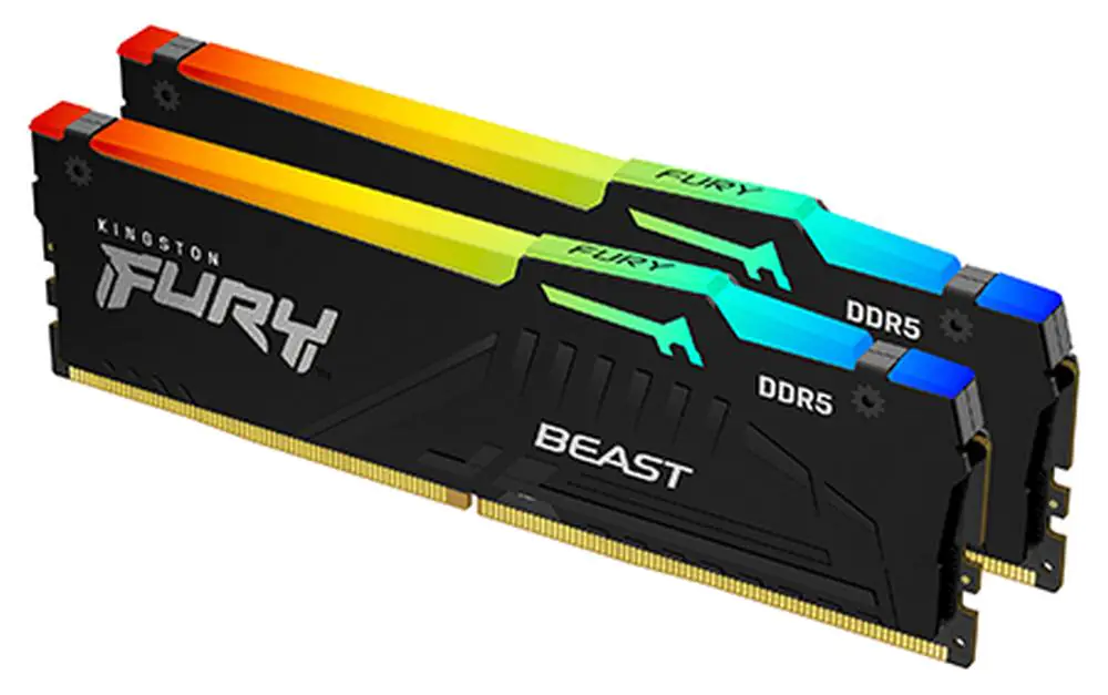 Память Kingston Fury Beast DDR5 RGB работает со скоростью 6000 МТ/с