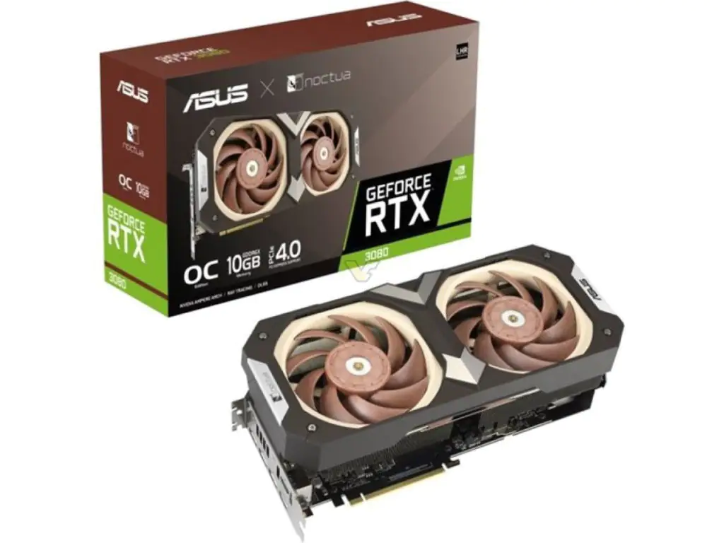 Следующий мэшап Asus/Noctua использует почтенную GeForce RTX 3080 от Nvidia